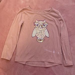 Long sleeve girls owl shirt